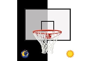 LSKSSNG Nightlight Basketball Hoop, Glow in The Dark Luminous Replacement Goal Net, Standard Size 12 Loops All Weather Nylon Replacement Net for Indoor/Outdoor