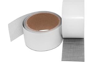 Set of 2, Window Screen Repair Kit Tape, SourceTon 1 Roll 2x80'' 3-Layers Fiber Glass Strong Self-Adhesive Waterproof Patch for Hole and Tear Screen Repair Tape (Gray & Black)