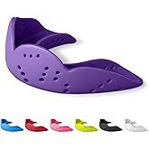 SISU Aero Small Mouthguard, Purple Punch - 30% Stronger Protection for Lacrosse, Football, Hockey, Roller Derby, Team Sports - Remoldable Up to 20 Times - Ultra Slim - Non Toxic