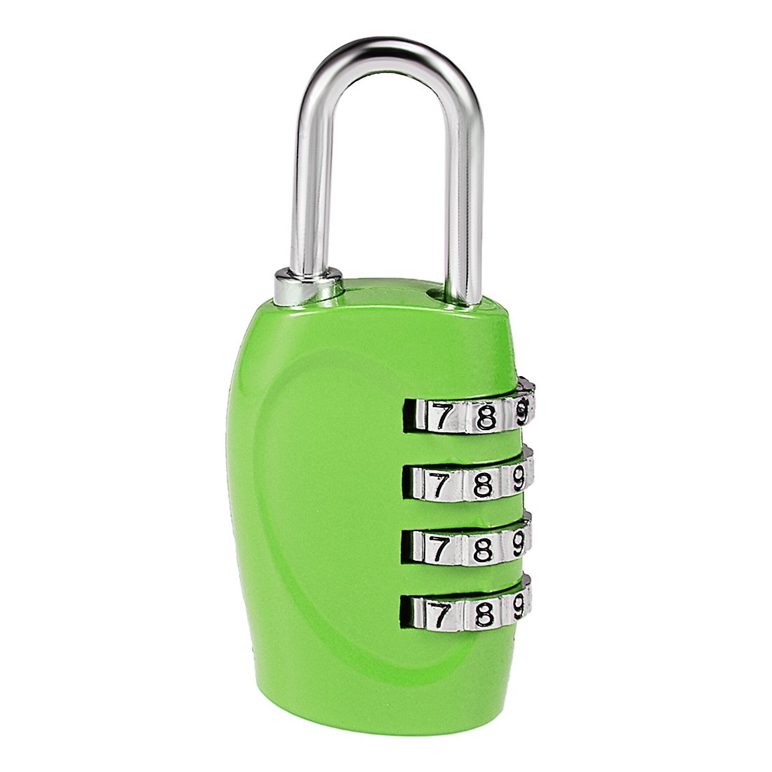 Sourcingmap 4 Digit Combination Padlock, 4mm Shackle, Zinc Alloy Lock Waterproof Lock for Gym Locker Fence Suitcase Travel Outdoor, Green