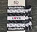 SportyBella Girls Volleyball Hair Accessories - No Crease Elastics with Volleyball Design, Set of 7 for Games