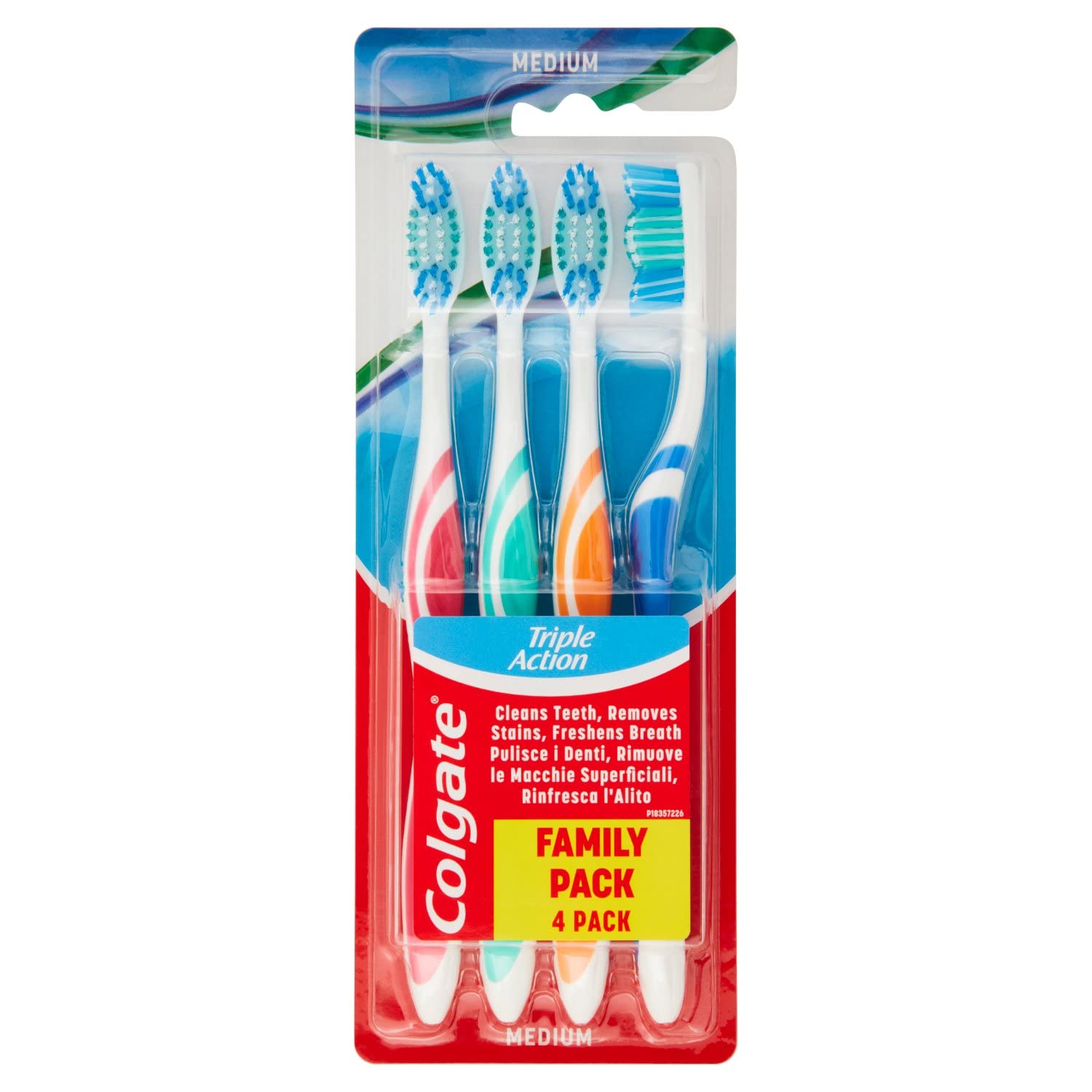Manual toothbrushes Triple Action Bianco splendente confezione da 4 spazzolini