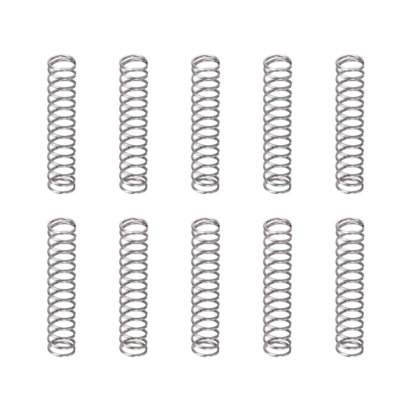 DTGN 0.4x4x20mm(DxODxL) Compression Spring - 20Pack - Good for Machinery - Spring Steel Extension Spring - Gray