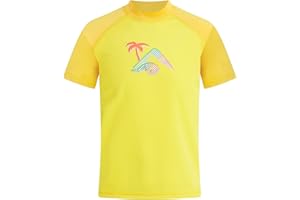Kanu Surf Girls' Karlie Rash Guard UPF 50+ Sun Protection Short Sleeve Swim Shirt