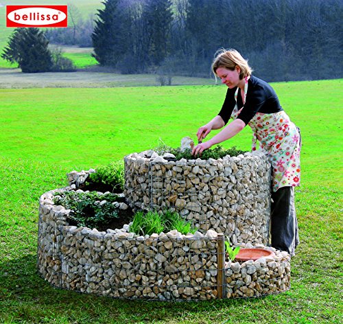 Gartenwelt Riegelsberger Große Kräuterspirale Gabione Gabionen Gartendekoration Kräuterschnecke 200 x 150 cm – Bild 4
