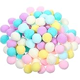100 Pcs Mix Colorful Craft Pom Poms Balls, 1 Inch Assorted Pom Poms Small Pastel Pompoms Multicolor Bulk Pompoms for Holiday Crafts Making DIY Miniature Decorations Accessories (Multicolor)