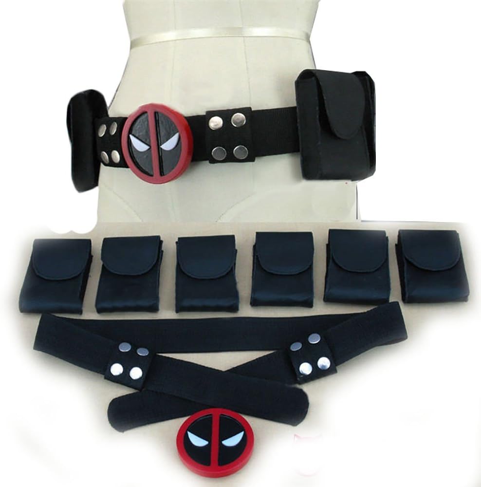 Deadpool Cosplay belt with Metal Buckle Costume