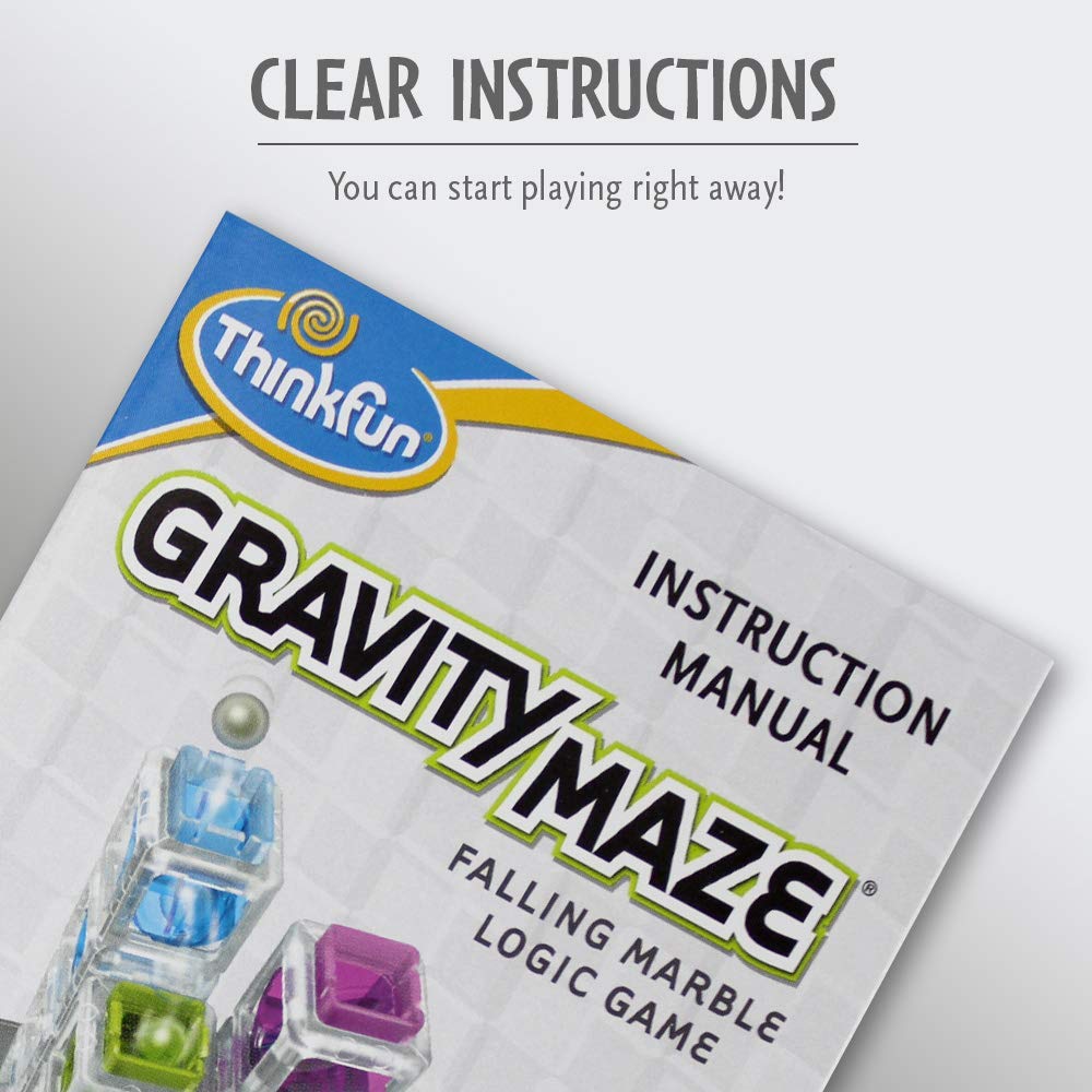 ThinkFun Gravity Maze Falling Marble Challenge Logic Brain Game and STEM Toys for Boys and Girls Age 8 Years Up for Kids and Adults