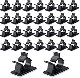 Viaky 30PCS Black Adjustable Cable Clips Self-Adhesive Wire Organizers Holder view 1