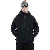 SNOWVERB Baggy Ski Jacket 3L Snowboard Snow Coat with Hood for Womens Mens | 20K Waterproof 3L Insulated Shell, Stylish Loose Fit, Breathable Snow Protection, Cargo Pocket Storage for Outdoor Snowsports