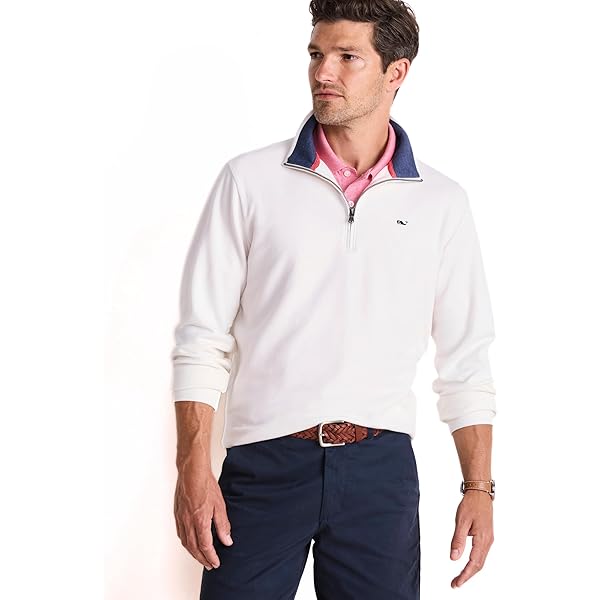 POLO RALPH LAUREN Men's Half Zip French Rib Cotton Pullover