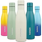 BJPKPK 17oz Insulated Water Bottles Stainless Steel Sports Water Bottles Keep Cold and Hot for Travel Dishwasher Safe,Beige