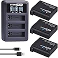 PowerTrust 3Pcs AHDBT-401 Battery for Gopro Hero 4 AHDBT401 AHBBP-401 AHDBT 401 Digital Battery and LED 3-Port USB Charger for GoPro Hero4 HERO4 Camera