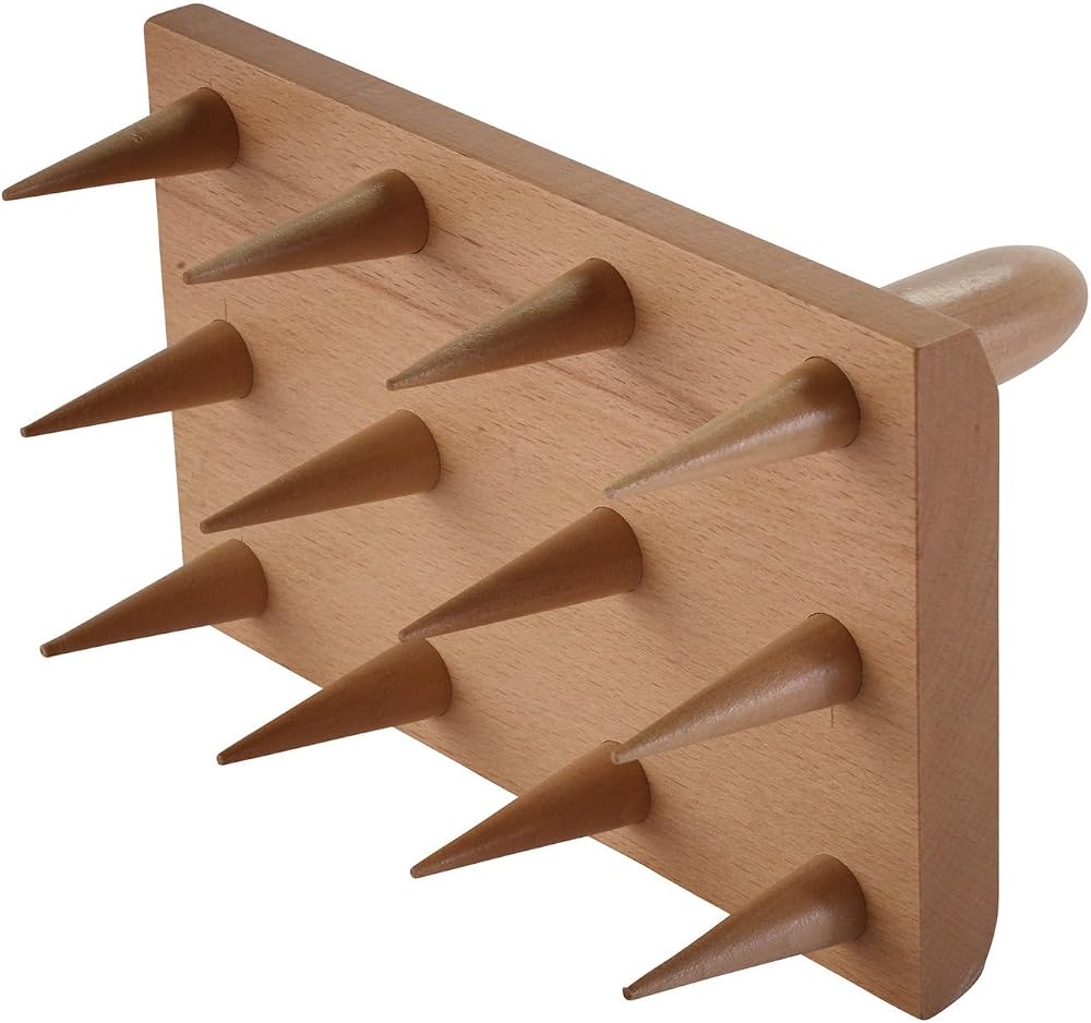 Draper Heritage Beechwood Multi-Seed Tray Dibber 12 Prongs Garden Planting Tool