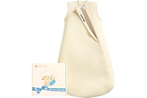 usbettas 1.0 Tog 2.5 Tog Baby Sleep Sack, Unisex Cotton Toddler Sleeping Sack for Babies, 2-Way Zipper Baby Wearable Blanket