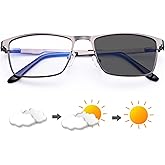 YIMI Mens Blue Light Glasses Men Computer Gaming BlueLight Blocking Glasses Metal Anti Eyestrain Clear Lens Eye Protection