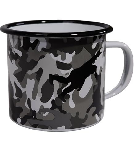 Rogue River Tactical Camp-Tasse „DILF Dad“ – 473 Ml, Emaille, Schwarz, Sarkastisches Geschenk