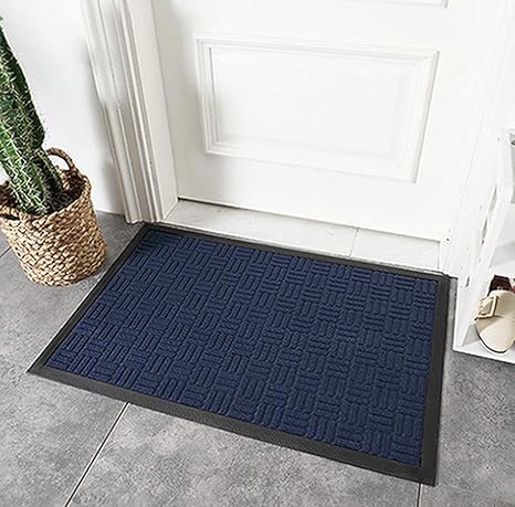Amazon 玄関マット 泥落としマット ドアマット 吸水 ブルー 洗える 屋内 屋外 業務用 家庭用 滑り止め付き 60x90cm ネイビー 業務用に最適なシンプルデザイン 玄関マット 室内 屋内用 インドアマット エントランス 45 75cm 玄関マット オンライン通販