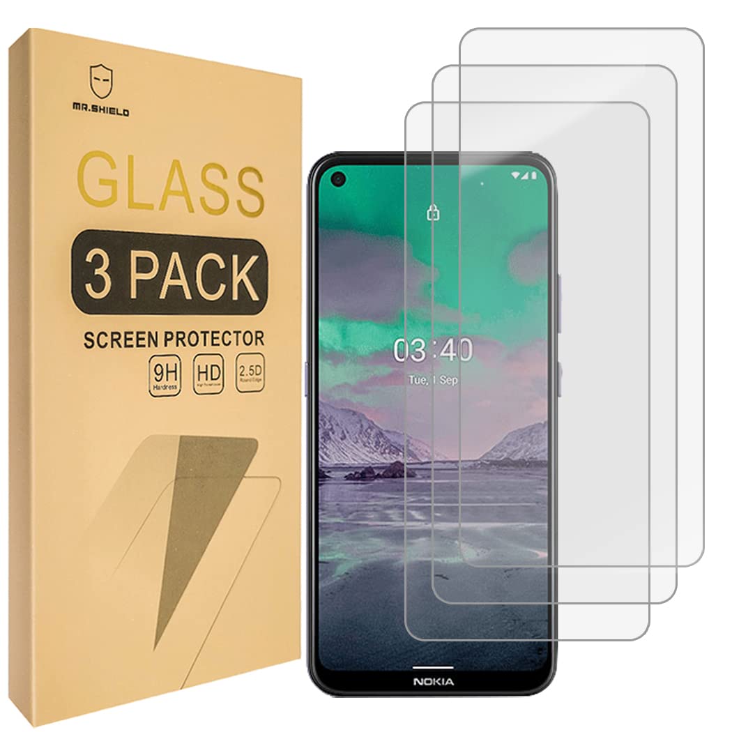 Mr.Shield Screen Protector For Nokia 3.4 / Nokia 5.4 [Tempered Glass] [9H Hardness] [3-Pack] Screen Protector