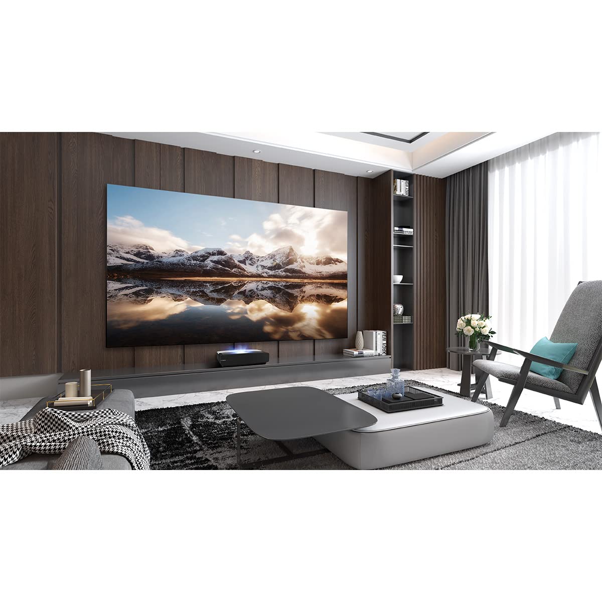 Hisense 100L5G-CINE100A 4K UHD Laser TV, UST Ultra Short Throw Projector with 100