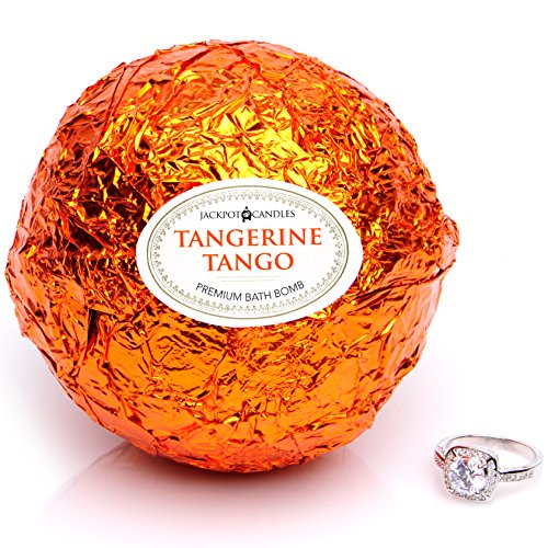 Bath Bomb with Ring Surprise Inside Tangerine Tango Extra Large 10 oz