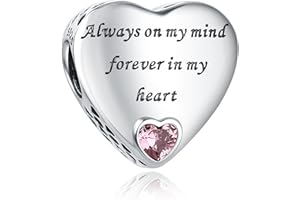 RLCCLR 925 Sterling Silver Charms Fit Pandora Charms Bracelet I Love You to Infinity and Beyond Fit Wife Mother's Day Christmas Birthday Gift