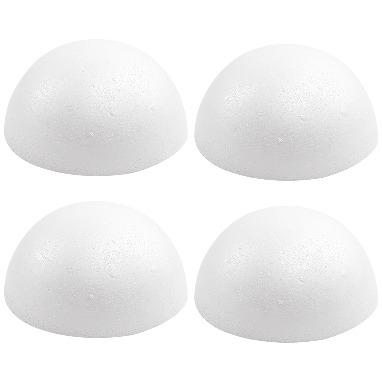 Photo 1 of Crafjie 4PCS 8 Inchs White Foam Balls Half Round Polystyrene Half Foam Balls Craft Supplies Hemispherical Christmas Craft Ballfor DIY Home Craft Project and Art Decoration