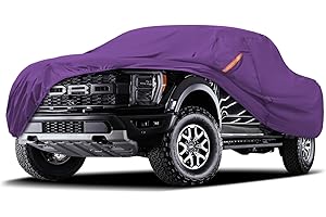 FSGRICH F150 Violet Car Cover Heavy Duty Dustproof Waterproof All Weather Compatible with Ford F150,Outdoor Anti-UV Car Covers Rain Sun Snow Protection with Zipper and Windproof Buckle(Violet)
