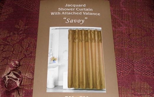 Amazon Com Savoy Burgundy Gold Striped Shower Curtain With