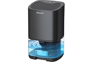 MADETEC Dehumidifiers for Bedroom 35oz Small Dehumidifier for Home 2500 Cubic Feet(350sq ft) with 7 LED Lights, Ultra Quiet & Auto Shut off Dehumidifier for Bathroom Basement Closet Garage RV, Black