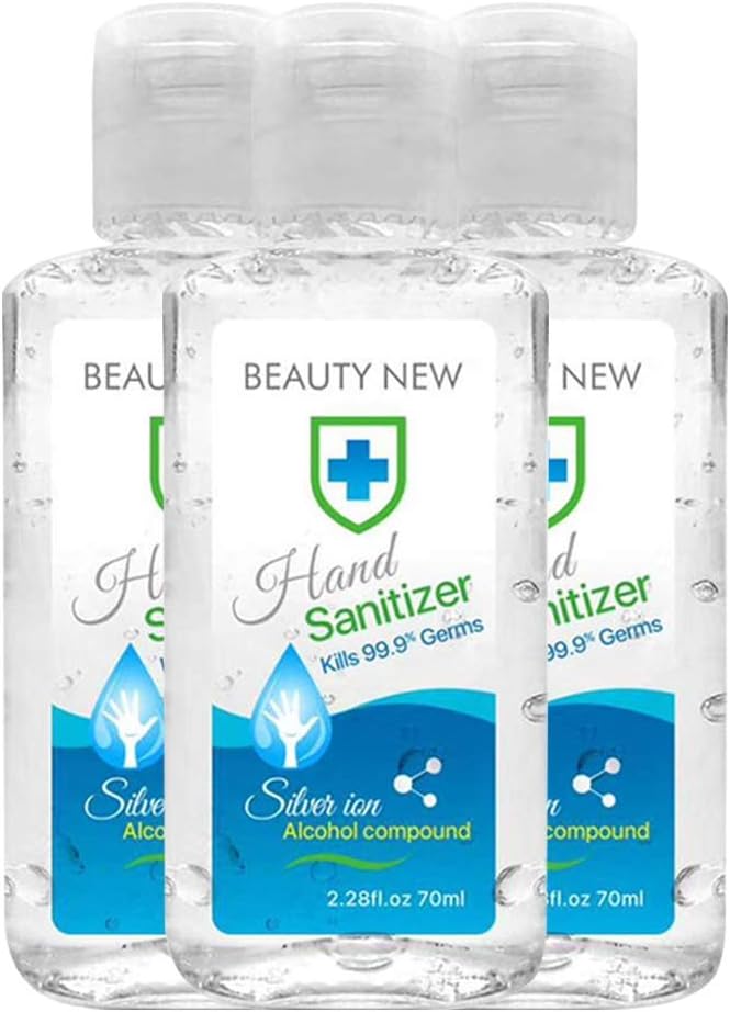 Refreshing Hand Cleaning Gel, Washless Hand Soap Gel, Advanced Hand Cleaner with 75% ALCO, Travel Portable Mini Hand Hygiene Gel Moisturizing Rinse, Non-irritating (3 Pack)