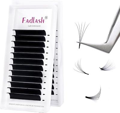 FADLASH Easy Fan Lashes DD Curl 0.05mm 13mm Russian Lashes 12 Rows