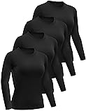 Dalavch 4 Pack Women’s Long Sleeve Basic Shirts
