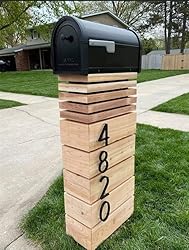 6 in Mailbox Numbers for Outside, Metal Modern