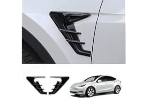 XTnueotr HW4.0 Side Camera Protection Cover for 2025 2024 Tesla Model Y Accessories, Turn Signal Cover fit for Model Y with HW4.0 (Model Y, Glossy Black)