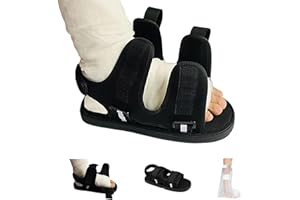 Siomlana Post Op Shoe for Broken Foot,Adjustable Walking Boots Recovery Cast Shoe Covers,Direct Post Op Recovery Shoe for Stable Ankle Joints,Medical Open-toe Plaster Shoes for Men or Women XL