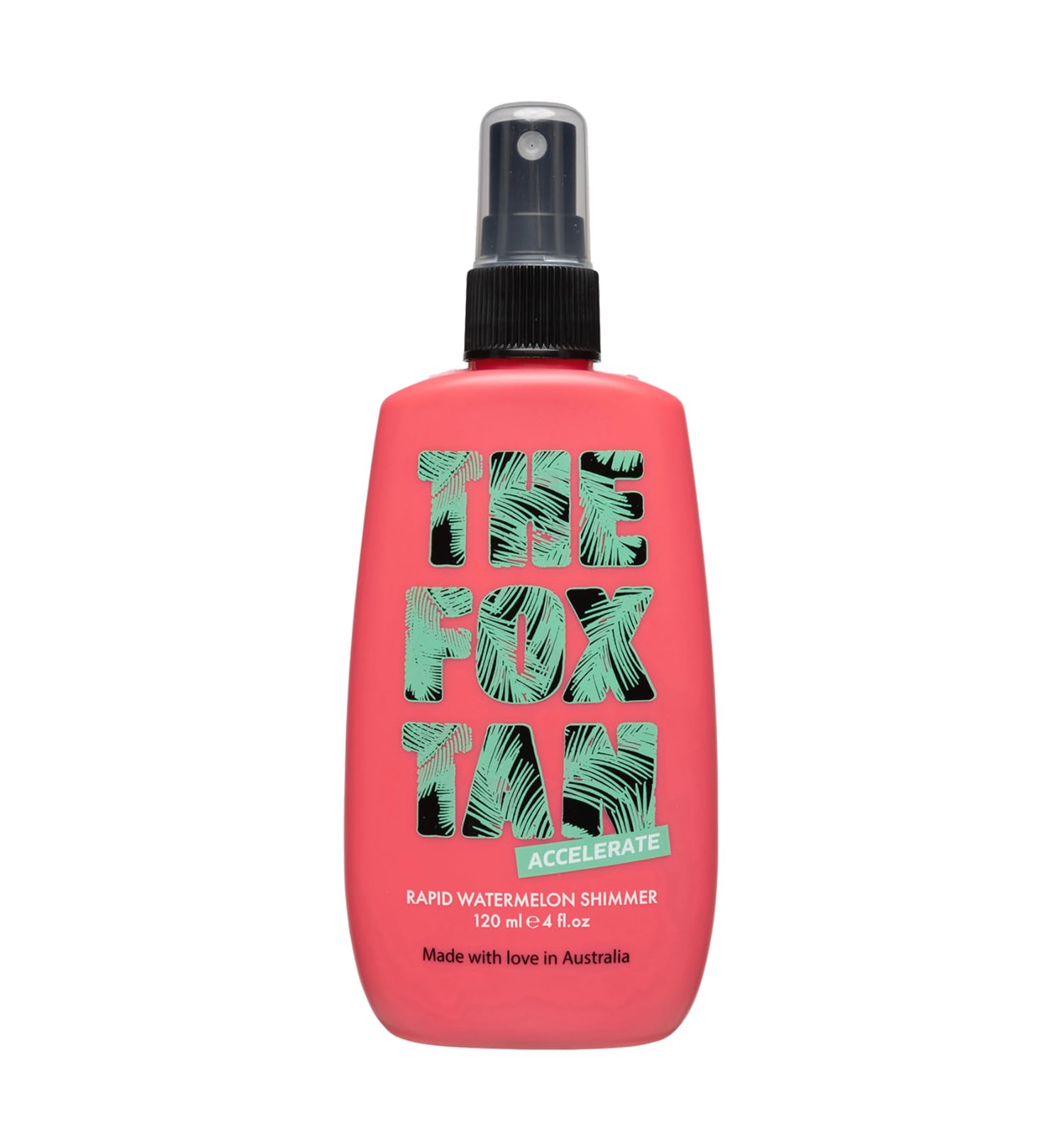 The Fox Tan Rapid Watermelon Shimmer, Natural Tanning Accelerator For Darker & Long-Lasting Tans, Blurs Imperfections, Vegan & Cruelty Free, 120 ml