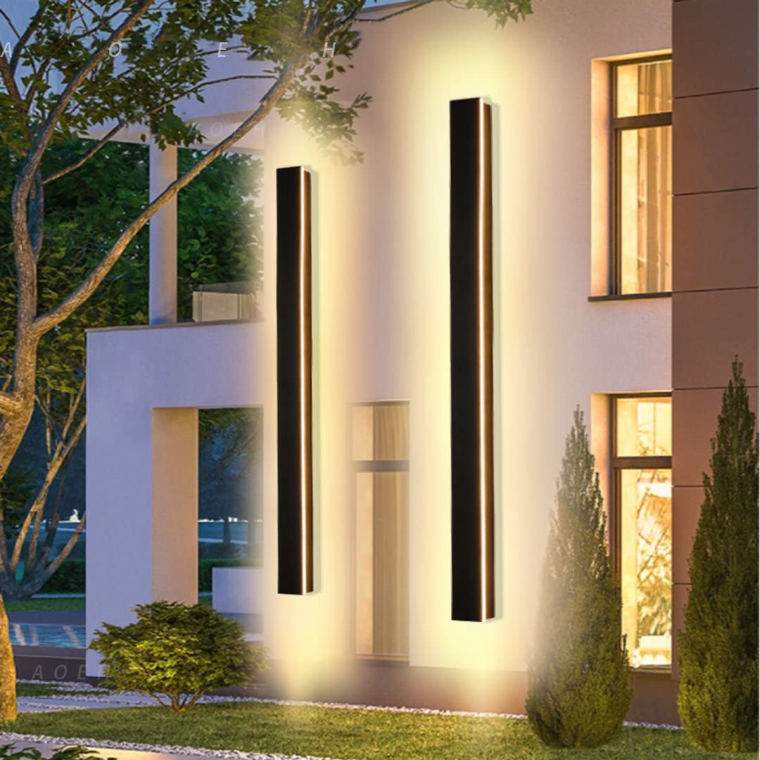 AOEH LED Long Wall Light IP65 Waterproof 3000 K Aluminium for Outdoor and Indoor Terrace Balcony Door Garage Bedroom 100 cm