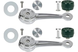 Auto Krafters Compatible/Replacement For 1968-72 Galaxie, Torino, Maverick, Bronco, Comet Green Knob Window Crank Handles Pair (EBC8AZ-23342KTGR)