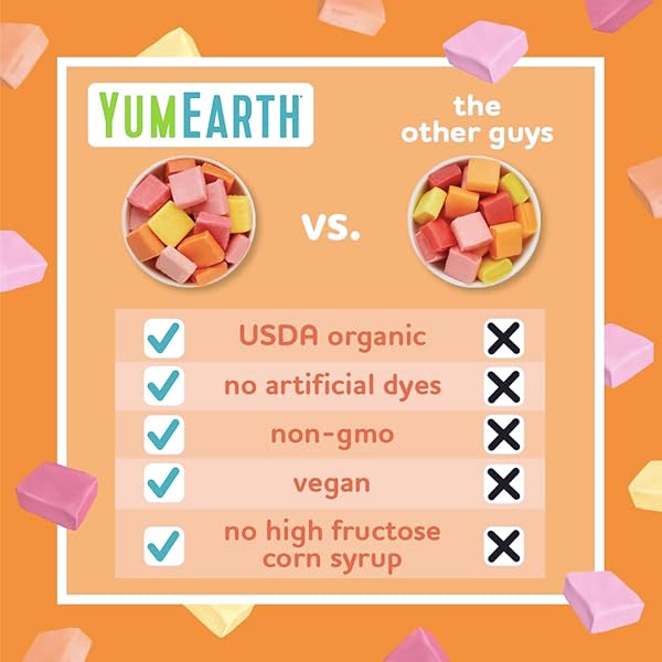 YUMEARTH ORGANIC FRUIT CHEWS – FRUIT FLAVORED CANDY CHEWS, NO DYE, ALLERGY FRIENDLY, GLUTEN FREE, NON-GMO, VEGAN CANDY WITH NO ARTIFICIAL DYES, 5 OUNCE