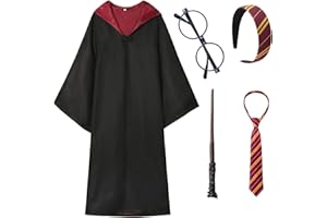 QAQ-COSPLAY Wizard Costume for Teens & Adults - Wizard Robe with Accessories Set for Halloween Cosplay, Themed Parties