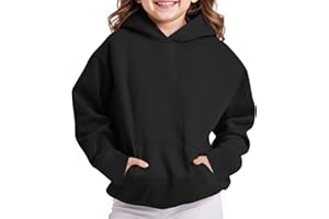 Girls Oversized Hoodies Long Sleeve Sweatshirts Fleece Hooded Pullover Tops Casual Comfy Fall Clothes with Pocket