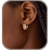 BLUEELM Gold Stud Earrings for Women, Dainty Triple Huggie Earrings 14K Gold Plated Small Hoop Earrings for Women Trendy Cute Hypoallergenic Stud Earrings Unique Double Hoops Waterproof Gold Jewelry