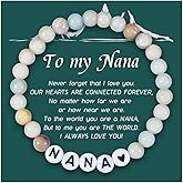 SUNSH Gifts for Mom Daughter Nana Grandma Sister Mimi Beaded Bracelet Natural Stone Blessing Bracelet Women Gift for Christmas Birthday