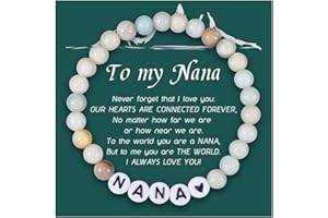 SUNSH Gifts for Mom Daughter Nana Grandma Sister Mimi Beaded Bracelet Natural Stone Blessing Bracelet Women Gift for Christmas Birthday