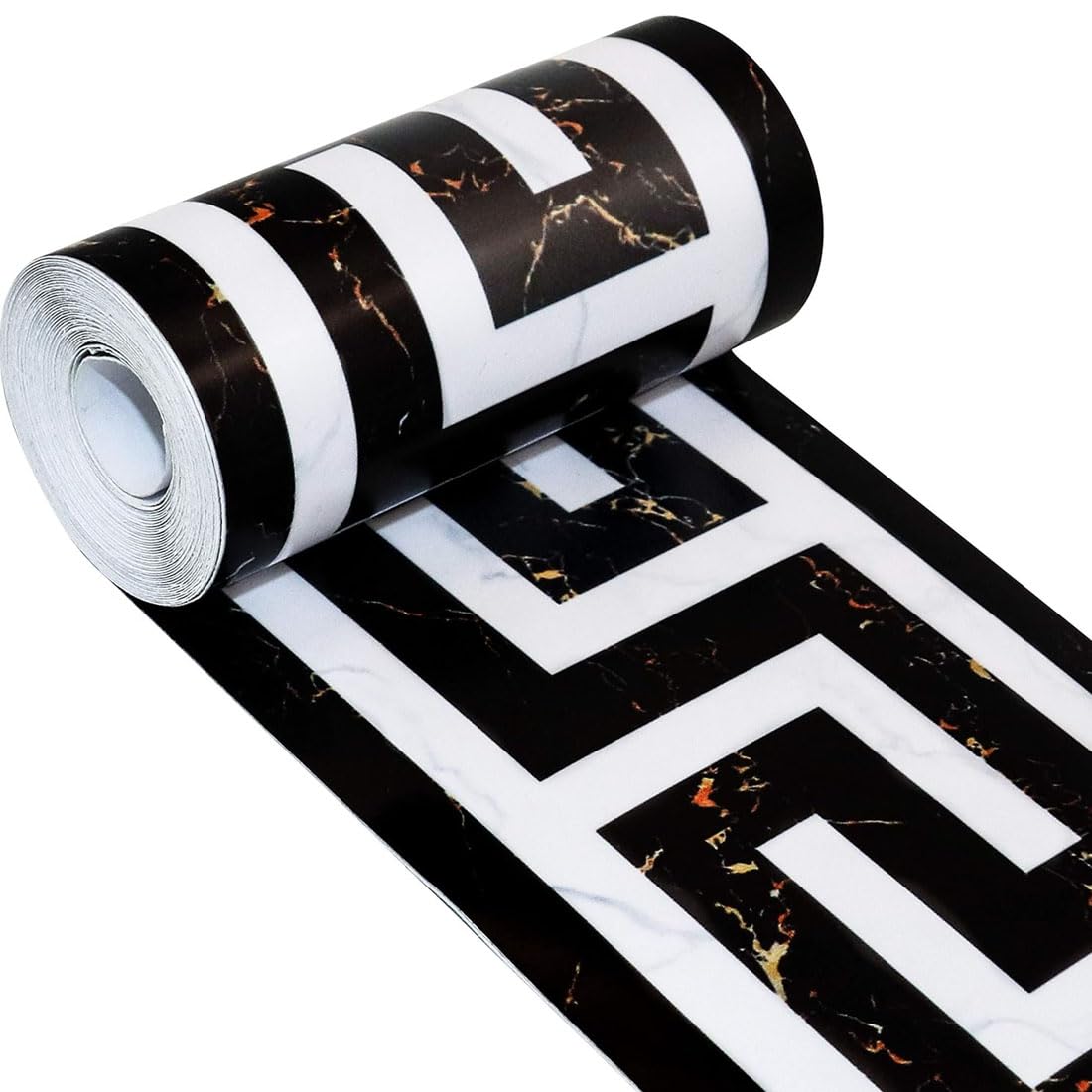 GKKBUFF Modern Geometric Wall Covering PVC Wallpaper Border Borders Stickers Border Decortaive Tile Stickers Kitchen Cabinet Toilet Border for Ceiling/Corner/Mirror/Furniture/Door/Wardrobe/Home Decor