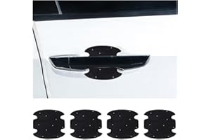 BESULEN 4 Pcs Crystal Car Door Handle Protector, Rhinestone Auto Door Handle Scratch Cover Guard Sticker, Car Door Handle Cup Protective Film Pad, Bling Vehicle Accessories (Black)