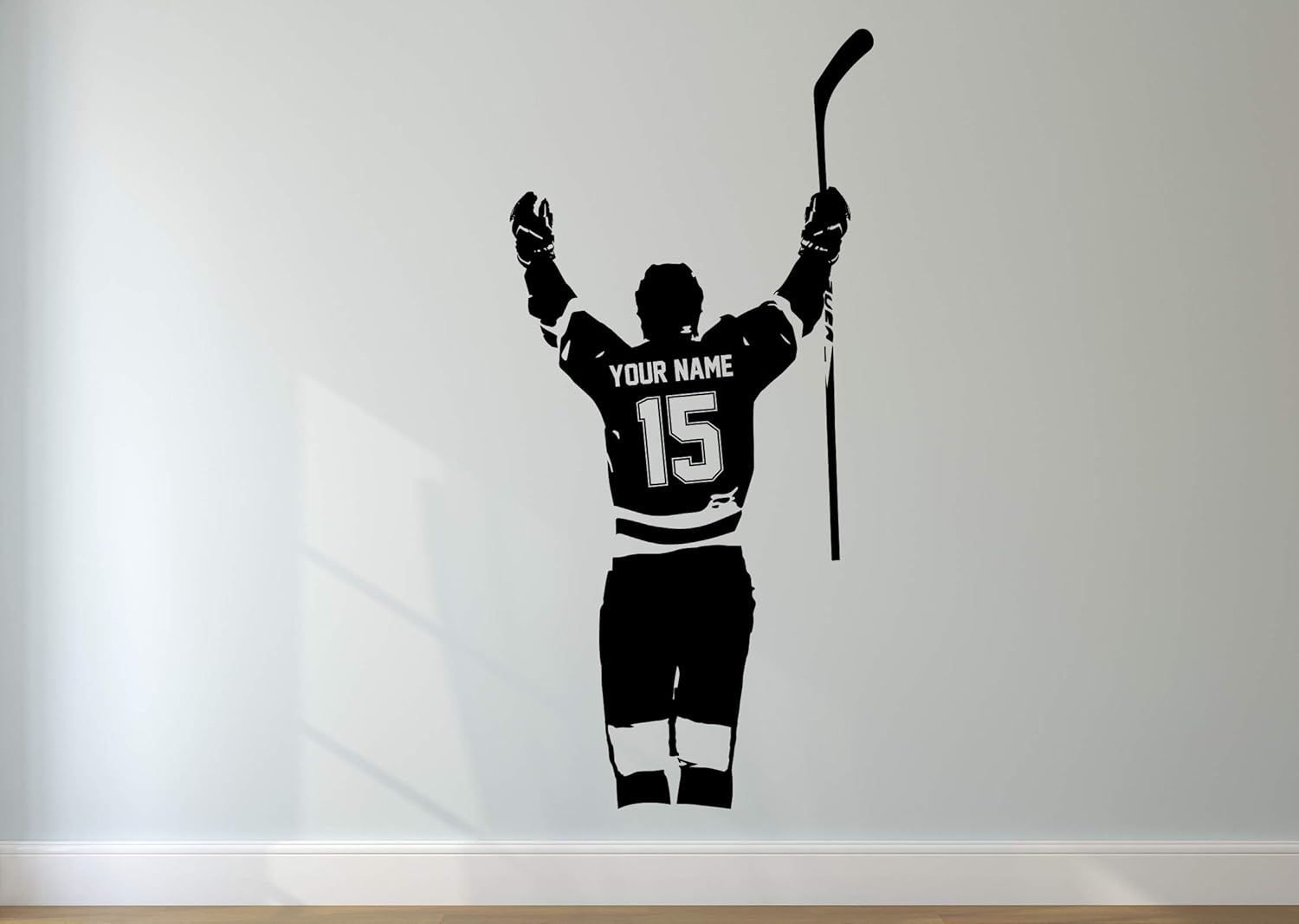 Personalized Hockey Wall Decal Custom NAME & NUMBERS