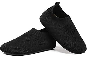 SLEVEL Comfort Toddler Slippers Lightweight Little Kids Indoor Non Slip Grip Around The House Home Shoes for Boys Girls