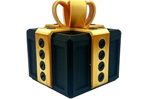CRITIGULF funny gift box with 20 crews–puzzle prank gift,Thanksgiving& Christmas White Elephant party game for men & women.unique secret santa and birthday surprise box,fidget toy to relieve children's ADHD.(black and gold)